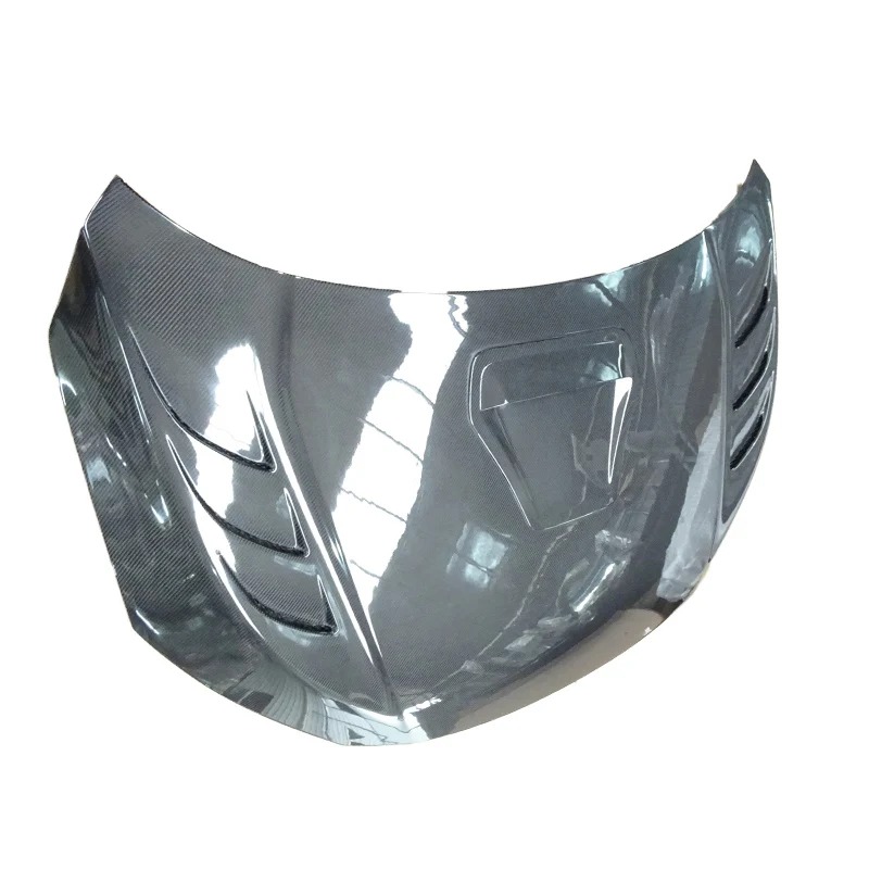 New 10th Generation  2016-2020 Carbon Fiber Engine Hood Cover Modified Front Lip Scoop and Hood Includes Engine Cover